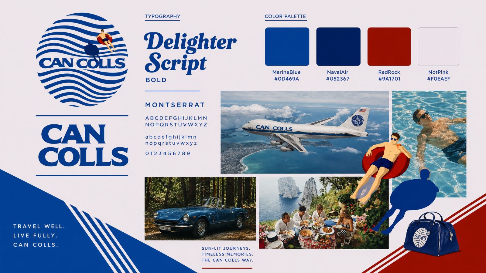 Moodboard de l'ADN de marca de Can Colls Disseny