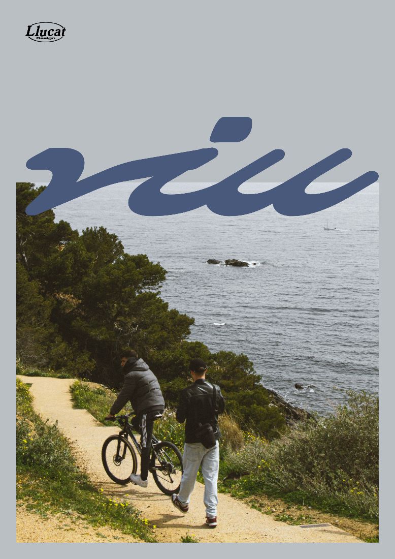 Cartell Viu amb ciclistes al camí de ronda