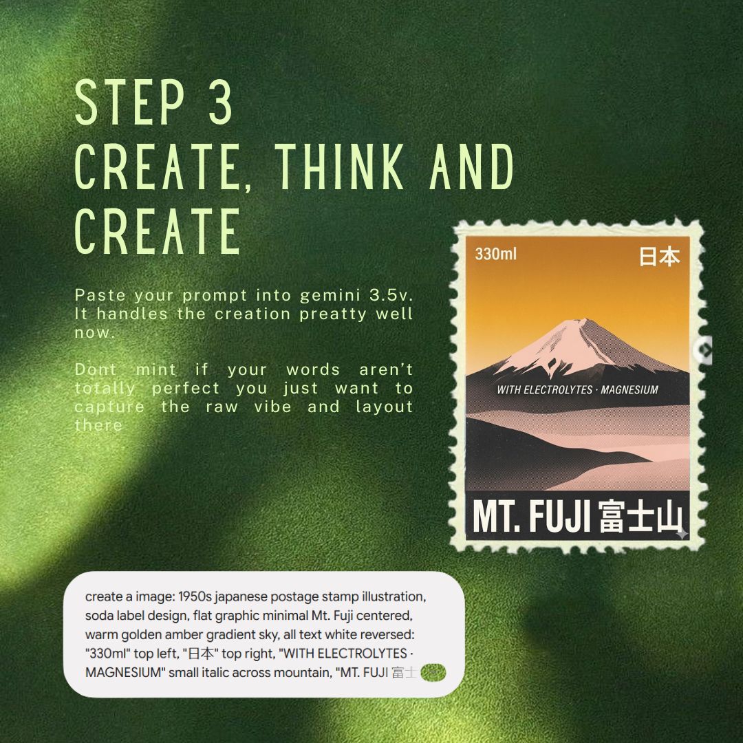 Pas 3: Create, think and create, amb el prompt