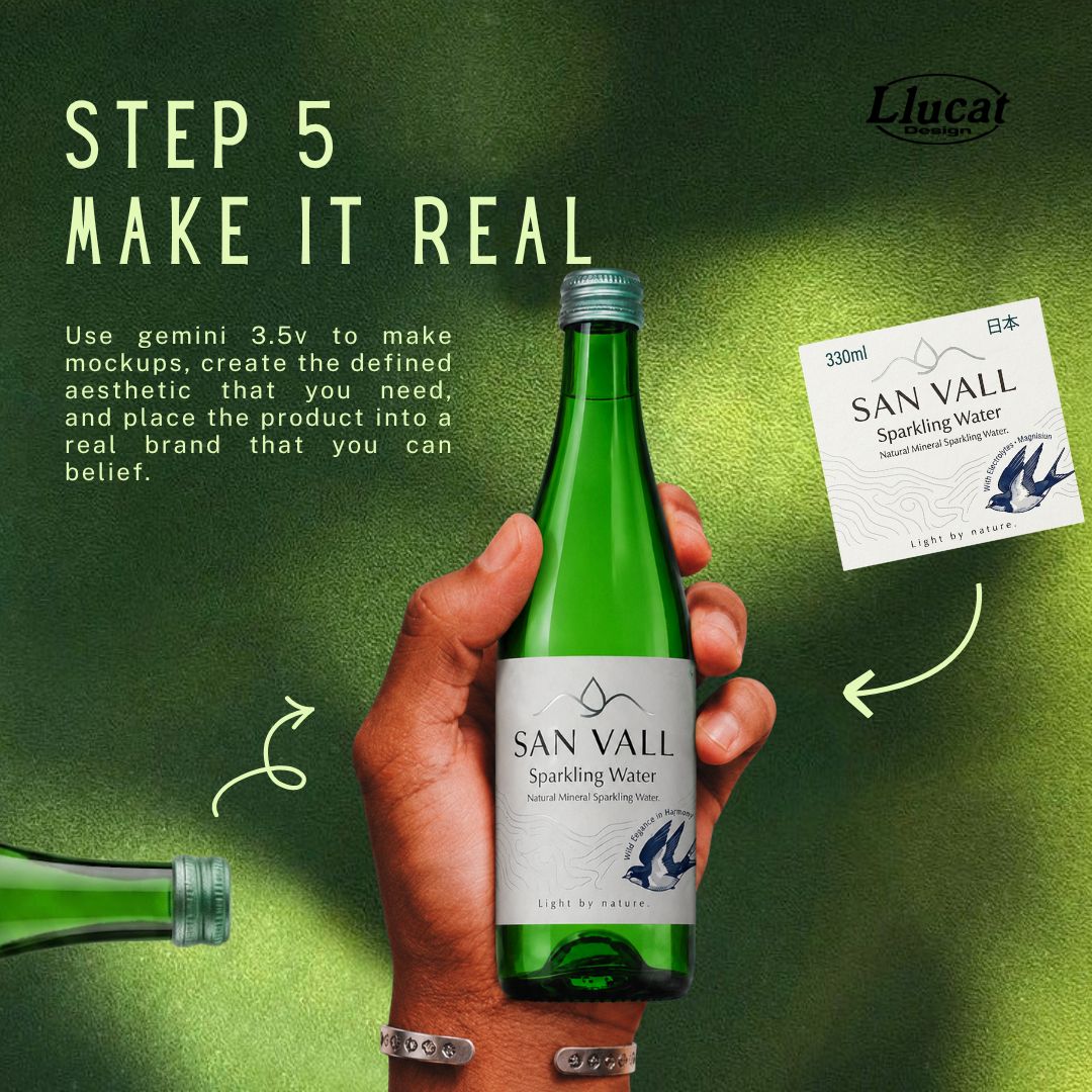 Pas 5: Make it real, mockup final de l'ampolla